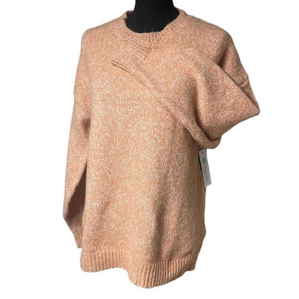 🆕Pink Clover Apricot Knit Crew Neck Sweater, XL